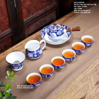 BỘ ẤM CHÉN HOA DÂY CAO CẤP
